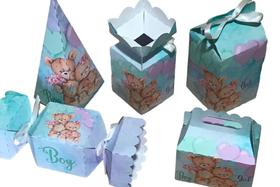 Kit Festa Ursinhos Chá Revelação Mesversário Decoração