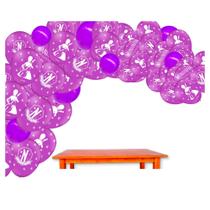 Kit Festa Wandinha aniv Arco Descontruído 75 Balão + fita 5m