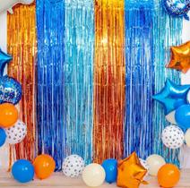 Kit Festa WENSEO - Aniversário com Tema Cachorro Azul e Cortinas de Alumínio Kit Festa WENSEO - Aniversário com Tema Cachorro Azul e Cortinas de Alumínio