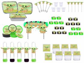 Kit Festa Yoda Baby 191 peças (20 pessoas)