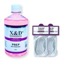 Kit Fibra de 2m + Prep 500ml, Bactericida para Unhas em Gel Antibacteriana Manicure Nail Designer