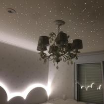 Kit Fibra Óptica 300 Noite Estrelado Decoração Bebê Branco