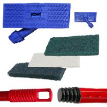 Kit Fibras VERDE Multiuso + Pesada + Fibra Macia BRANCA CABO Aço METALICO 1,20M + SUPORTE LT Kit Fibras VERDE Multiuso + Pesada + Fibra Macia BRANCA CABO Aço METALICO 1,20M + SUPORTE LT