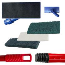 Kit Fibras VERDE Multiuso + Pesada + Fibra Macia BRANCA CABO Aço METALICO 1,20M + SUPORTE LT Kit Fibras VERDE Multiuso + Pesada + Fibra Macia BRANCA CABO Aço METALICO 1,20M + SUPORTE LT