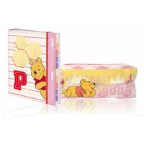 Kit Fichário Argolado Pooh Universitário 48Fls e 10 Divisórias Coloridas + Estojo Grande Pooh Pvc