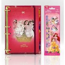 Kit Fichário Colegial A5 Princesas Dac Original 144Fls com 10 Divisorias Coloridas+ Kit Escolar Princesas Kit Fichário Colegial A5 Princesas Dac Original 144Fls com 10 Divisorias Coloridas+ Kit Escolar Princesas