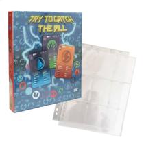 KIT Fichário GATCH +20 Folhas Porta Cards Pokemon Magic GPK