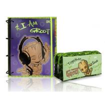 Kit Fichário Groot A4 144 Folhas Fechamento em Elástico e 10 Divisórias Plásticas Coloridas + Estojo Duplo Groot Dac Kit Fichário Groot A4 144 Folhas Fechamento em Elástico e 10 Divisórias Plásticas Coloridas + Estojo Duplo Groot Dac