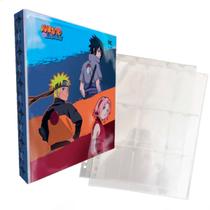 KIT Fichário Naruto+20 Folhas Porta Cards Pokemon Magic GPK KIT Fichário Naruto+20 Folhas Porta Cards Pokemon Magic GPK