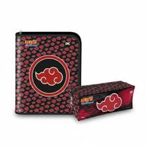 Kit Fichário Sasuke Uchiha Com Folhas E Divisórias + Estojo Naruto Kit Fichário Sasuke Uchiha Com Folhas E Divisórias + Estojo Naruto