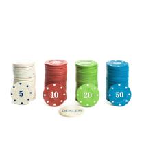 Kit Fichas De Poker Profissional Enumeradas 100 Unidades Dimensões 39mmx3mm 5 Gramas -c - Luatek