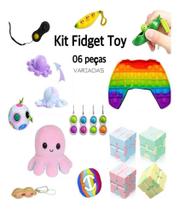 Kit Fidget Toys Pop It Reversível Anti Stress Várias Coisas Combo Infantil Criança