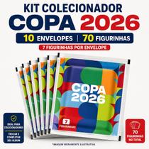 KIT Figurinhas Copa 2026 10 Envelopes 70 Figurinhas Colecionador