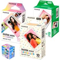 Kit Filme Instax Mini Soft Colors 40 Fotos Fujifilm Sprinkles, Macaron E Branco