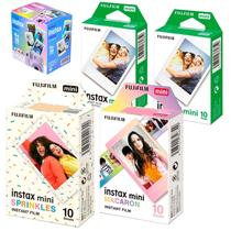 Kit Filme Instax Mini Soft Colors 40 Fotos Fujifilm Sprinkles, Macaron E Branco