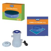 Kit Filtro 2200 L/h + Capa + Forro Para Piscina Splash Fun 3400 L - Mor Kit Filtro 2200 L/h + Capa + Forro Para Piscina Splash Fun 3400 L - Mor