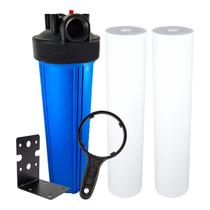 Kit Filtro Água 2 Refil Polipropileno 20 X 4 1/2 Big Blue Azul