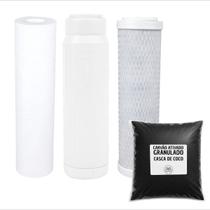 Kit Filtro Água 3 Estágios Royal B&B Cloro SPPF-2M10CTO 1000lh Branco Kit Filtro Água 3 Estágios Royal B&B Cloro SPPF-2M10CTO 1000lh Branco