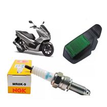 kit filtro ar e vela ngk honda pcx 2019/2023 kit filtro ar e vela ngk honda pcx 2019/2023
