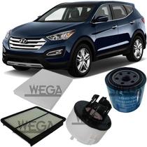 Kit filtro ar + oleo + cabine + combustivel - santa fe 2012 a 2013 - kit00992 Kit filtro ar + oleo + cabine + combustivel - santa fe 2012 a 2013 - kit00992