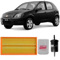 Kit Filtro Ar Óleo Combustível Celta 2006 a 2016 Flex