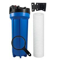 Kit Filtro Caixa Dágua Cavalete 9 3/4 AZUL Polipropileno Ranhurado 10 Micra