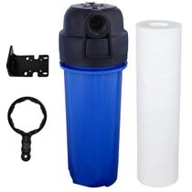 Kit Filtro Caixa Dágua Cavalete 9 3/4 + Refil Polipropileno 5 Micras Cor Branco Royal B&B