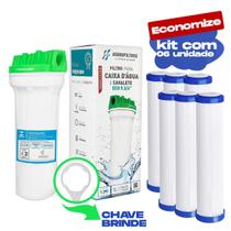 Kit Filtro Caixa Dágua ou Cavalete + 6 Refil Lavável + Chave - HIDROFILTROS