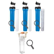 Kit Filtro Cavalete Polipropileno Plissado Carvão + Clorador Azul 0 Kit Filtro Cavalete Polipropileno Plissado Carvão + Clorador Azul 0