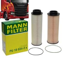 Kit Filtro Combustível Diesel Cartucho Refil para Scania NTG 2019.. (PU10034-2X)