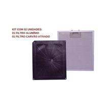 Kit Filtro de Alumínio e de Carvão Ativado para Coifa CVC Antiga 2 unidades