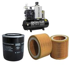 Kit Filtro De Ar E Óleo Compativel Compressor Schulz Srp3015/3010