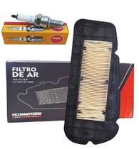 Kit Filtro de Ar + Vela de Ignição P/ Dafra Citycom 300i Kit Filtro de Ar + Vela de Ignição P/ Dafra Citycom 300i