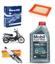 Kit Filtro De Ar Vela Oleo Mobil 10W30 Biz 125 2006 Ate 2010