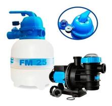 Kit Filtro De Areia Fm 25 C/ Motobomba Bm 25 1/4cv Sodramar