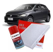 Kit Filtro de Cabine AKX1129F + Limpa Ar Condicionado Wurth Volkswagen Polo