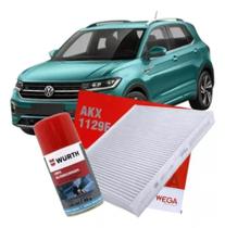 Kit Filtro de Cabine AKX1129F + Limpa Ar Condicionado Wurth Volkswagen T-Cross