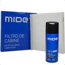 Kit Filtro do Ar Condicionado E Higienizador Mide Parts Kicks Captur Sandero Logan Stepway