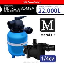 kit Filtro e Bomba para piscinas até 20.000 litros Marol Lp