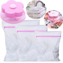Kit Filtro Flutuante Coletor de Fiapos Pelos para Máquina de Lavar Com Saco Lavar Roupas Delicadas Com Ziper 4 Pçs Kit Filtro Flutuante Coletor de Fiapos Pelos para Máquina de Lavar Com Saco Lavar Roupas Delicadas Com Ziper 4 Pçs