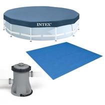 Kit Filtro Litros-hora 110v + Capa 305 Estrutural + Forro Intex