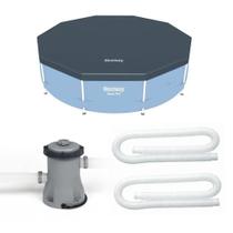 Kit Filtro Litros-hora 220v + Capa 305 Estrutural Bestway
