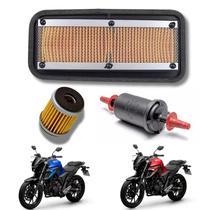 Kit Filtro Óleo + Combustível + Ar Fazer Fz25 2018 - 2025