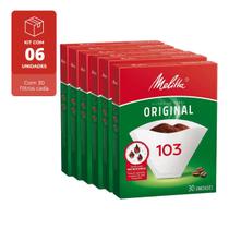 Kit Filtro Papel Melitta 103 com 6 Embalagens
