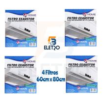Kit Filtro para Coifa Exaustor Universal Branco 4 Unidades