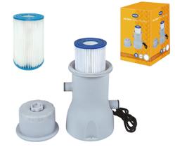 Kit Filtro Para Piscina Bomba Vazão 3.600 L/h Com 1 Refil Extra - Mor Kit Filtro Para Piscina Bomba Vazão 3.600 L/h Com 1 Refil Extra - Mor