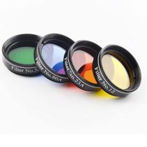 Kit Filtro Para Telescópio Ocular 4 Cores Aumenta Contraste Resolução