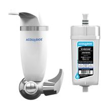Kit Filtro Purificador de Agua Premium Parede Acquabios 1006-0040 Branco + 1 Refil Extra 1005-0019