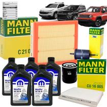 Kit Filtro Revisão + 5l Óleo Mopar 5w30 para Fiat Toro / Jeep Renegade / Compass 1.8 E-Torq Flex