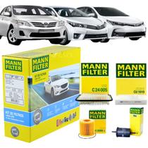 Kit Filtro Revisão para Toyota Corolla 1.8 2.0 16V - 2010 a 2019 (Óleo + Ar + Combustível + Ar Condicionado)
